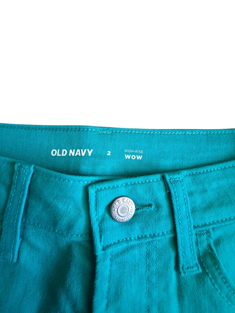 Old Navy Teal High Rise WOW Shorts NWT Size 2 - Picture 6 of 7